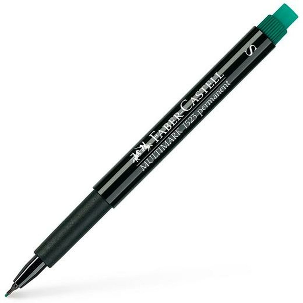 Permanent marker Faber-Castell Multimark 1523 S Green (10 Units)