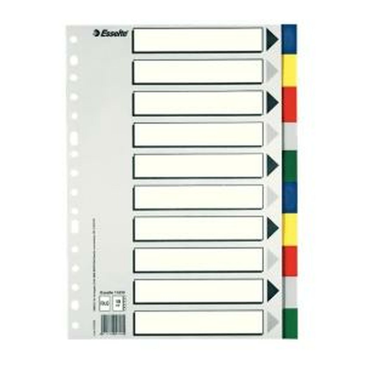 Seperators Esselte Multicolour Sheet 10 Sheets (50 Units)