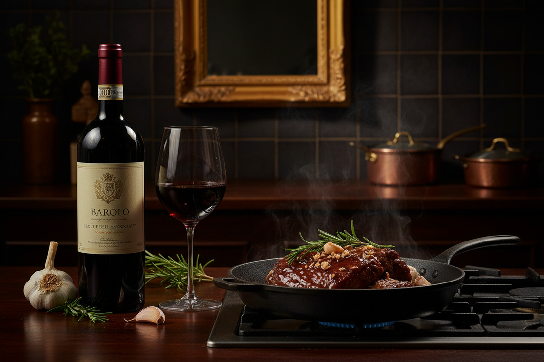 Cuisiner avec un grand vin italien
