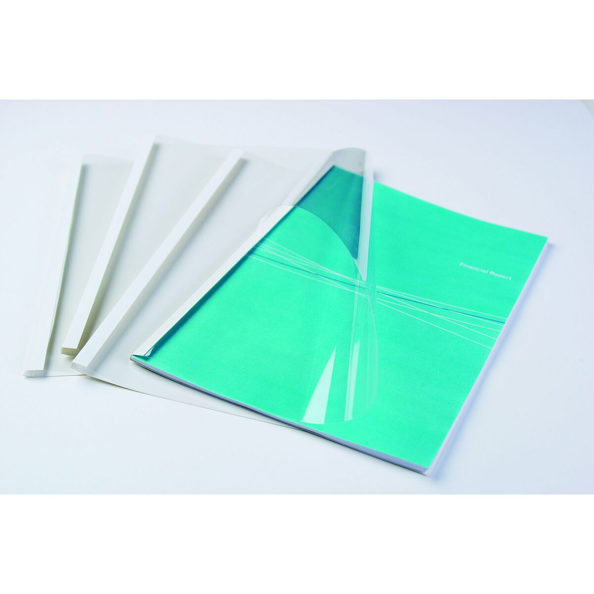 Binding covers Fellowes 100 Units White A4 PVC