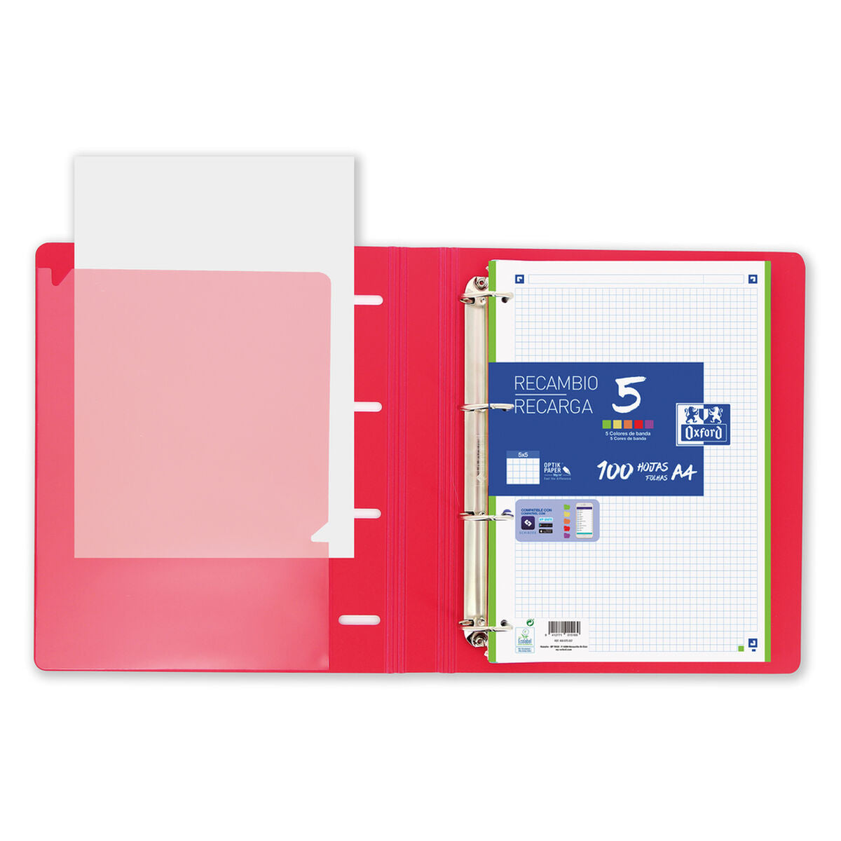 Ring binder Oxford Europeanbinder Polyfoam A4 A4+ 1 Unit