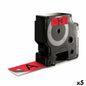 Laminated Tape for Labelling Machines Dymo D1 53717 24 mm LabelManager™ Red Black (5 Units)