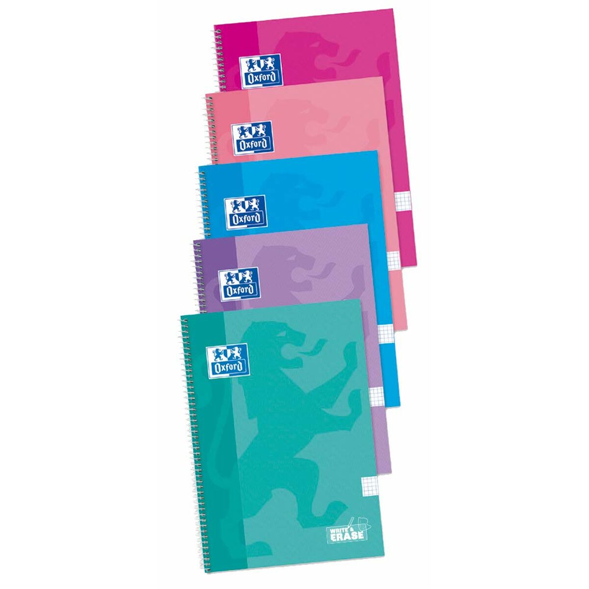 Notebook Oxford Multicolour Sheet 80 Sheets 21,5 x 31,5 cm 5 Pieces