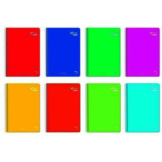 Notebook Pacsa Multicolour Sheet 80 Sheets 21,5 x 31,5 cm 5 Pieces