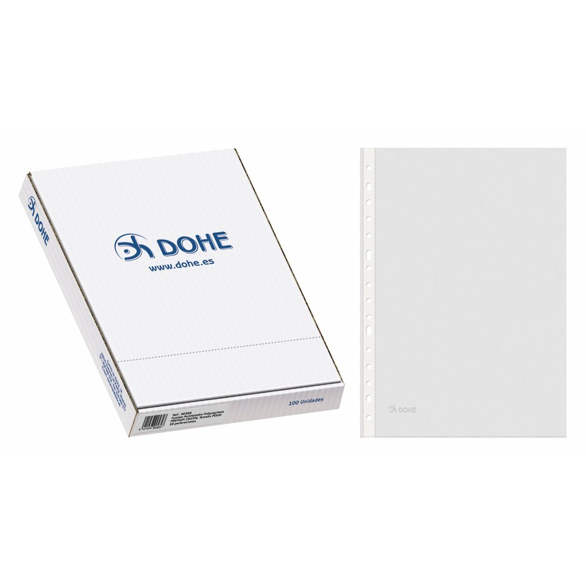 Covers DOHE Premium Cristal Transparent Sheet Drilled 100 Pieces (100 Units)