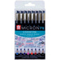 Set of Felt Tip Pens Talens Sakura Pigma Micron PN 8 Pieces Multicolour
