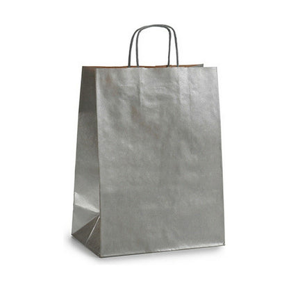 Paper Bag Pincello Silver 24 x 12 x 40 cm 24 x 40 x 0,2 cm (25 Units)