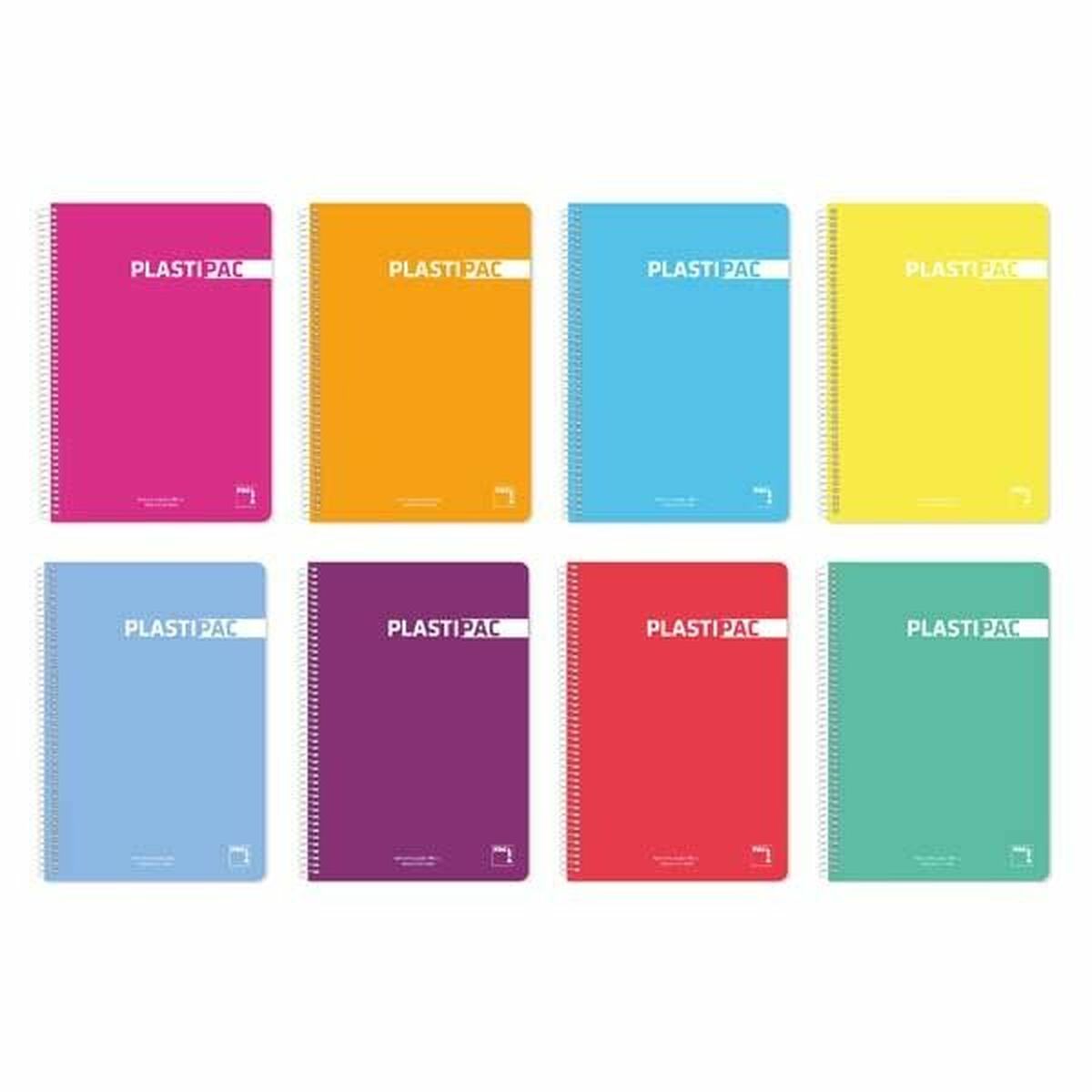 Notebook Pacsa Multicolour Sheet 80 Sheets 21,5 x 31,5 cm 5 Pieces