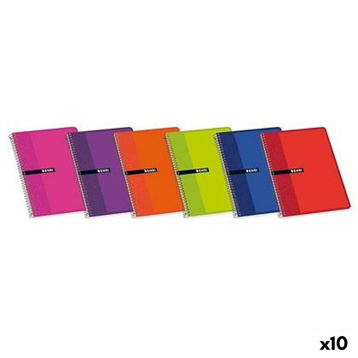 Notebook ENRI Multicolour Sheet 80 Sheets 21,5 x 31,5 cm Soft cover (10 Units)