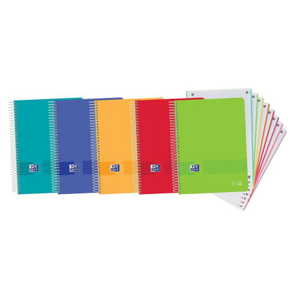 Set of exercise books Oxford Multicolour A4 160 Sheets (5 Units)