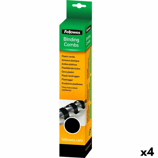 Spirals Fellowes 50 Pieces Binding Black PVC (Ø 38 mm) (4 Units)